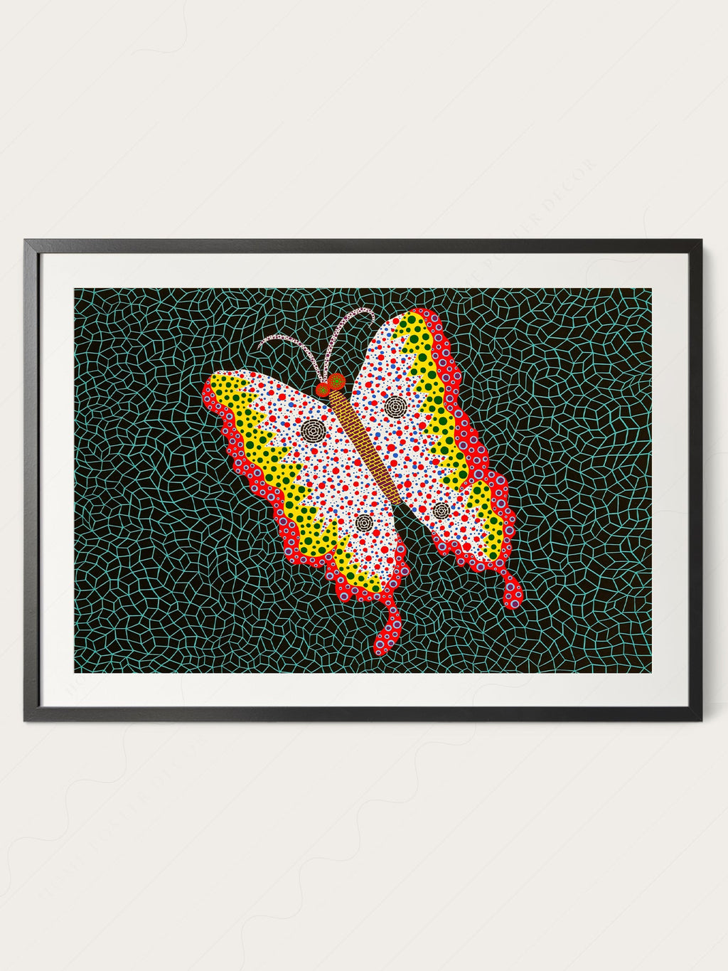 Yayoi Kusama Butterfly Art Print – Contemporary Japanese Wall Art Poster
