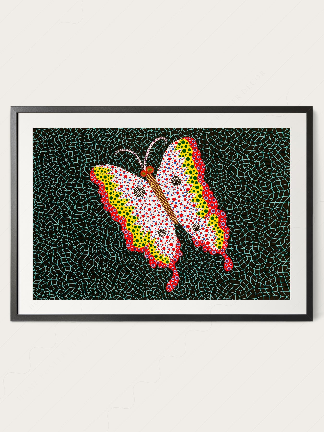 Yayoi Kusama Butterfly Art Print – Contemporary Japanese Wall Art Poster