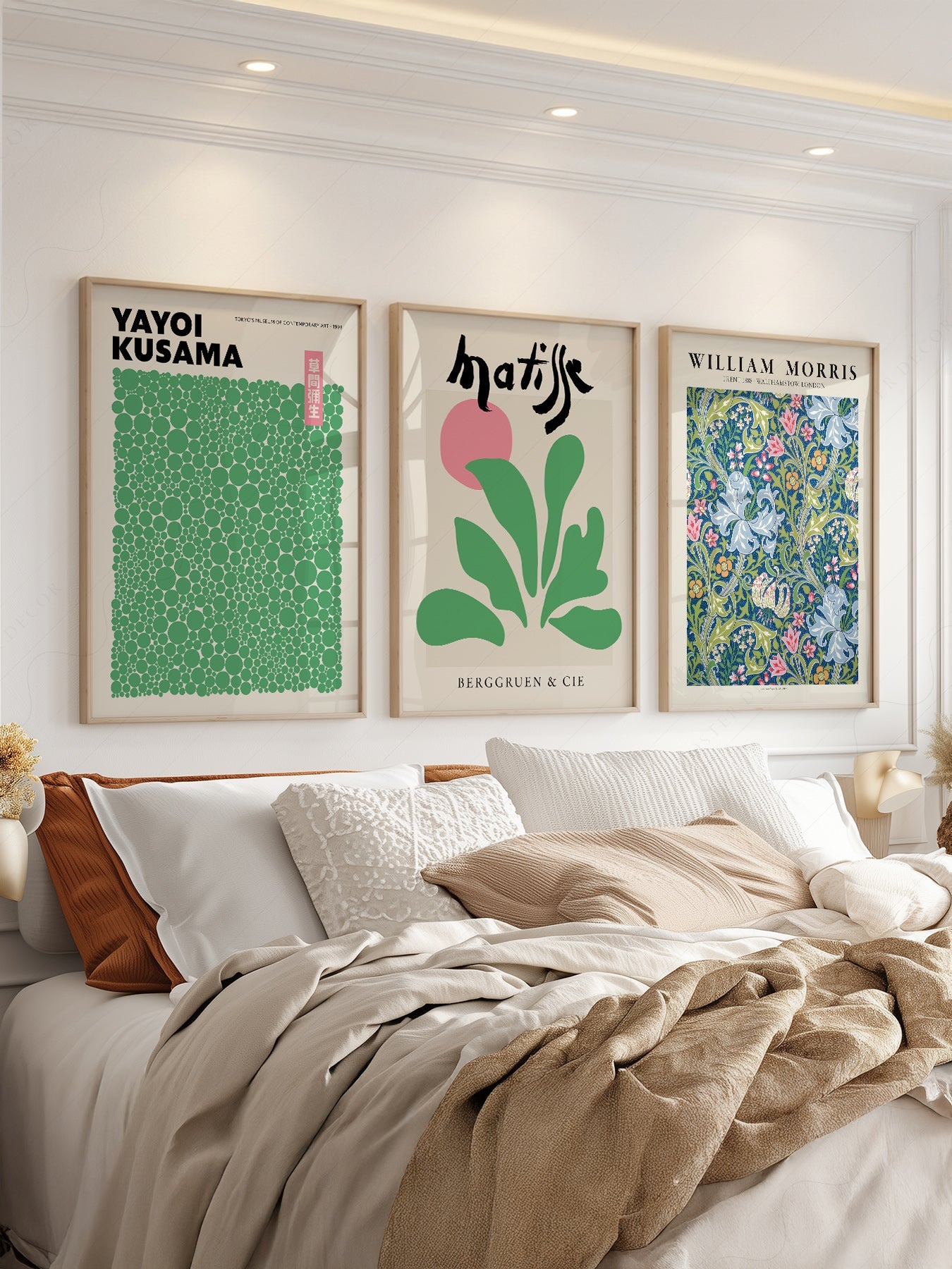 Matisse Kusama William Morris Set of 3 Prints – Modern Gallery Wall Art