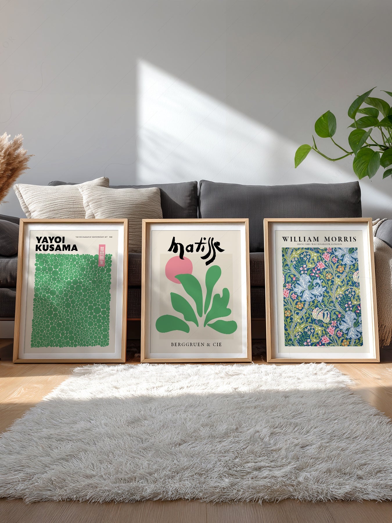 Matisse Kusama William Morris Set of 3 Prints – Modern Gallery Wall Art