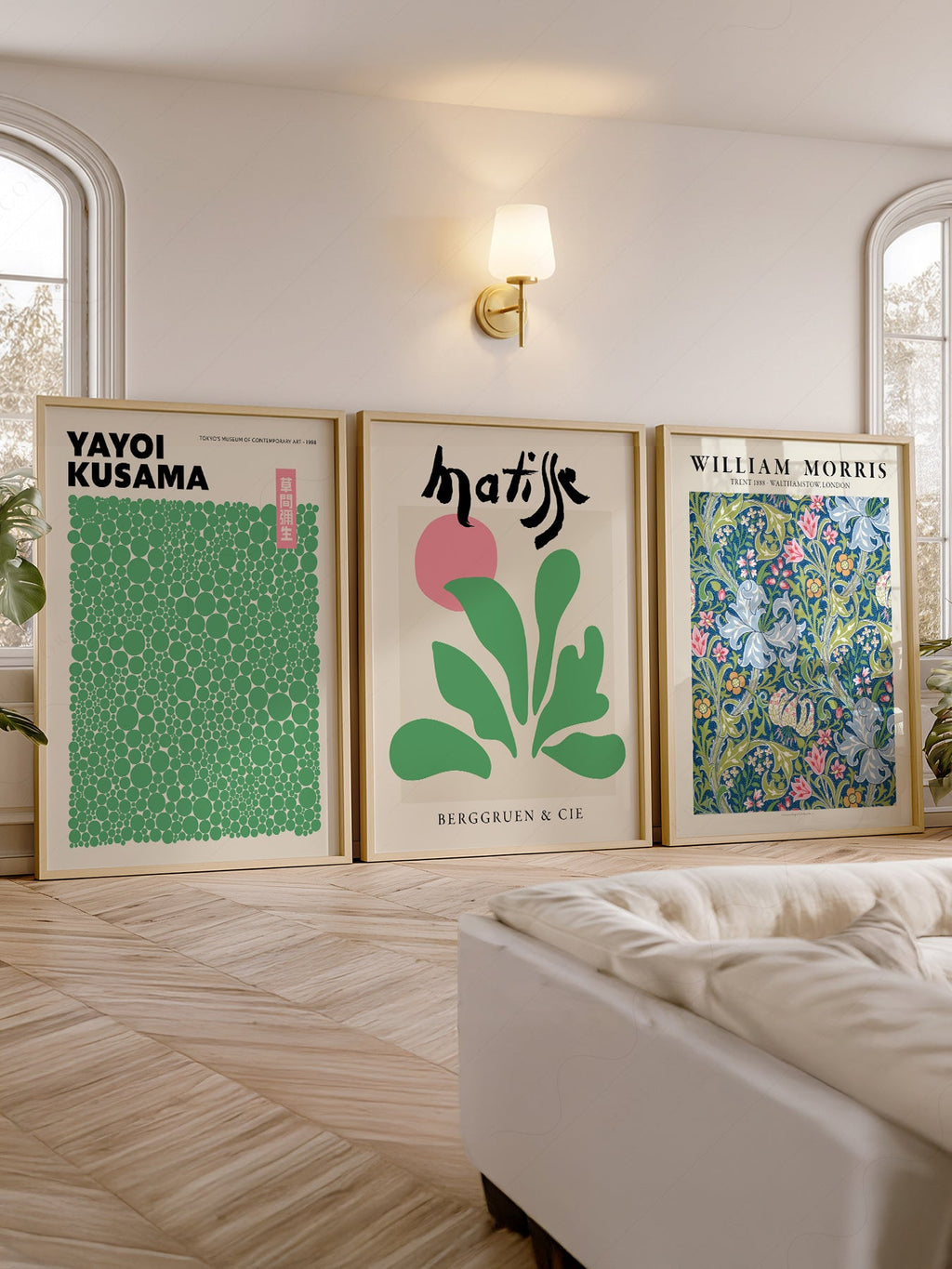 Matisse Kusama William Morris Set of 3 Prints – Modern Gallery Wall Art