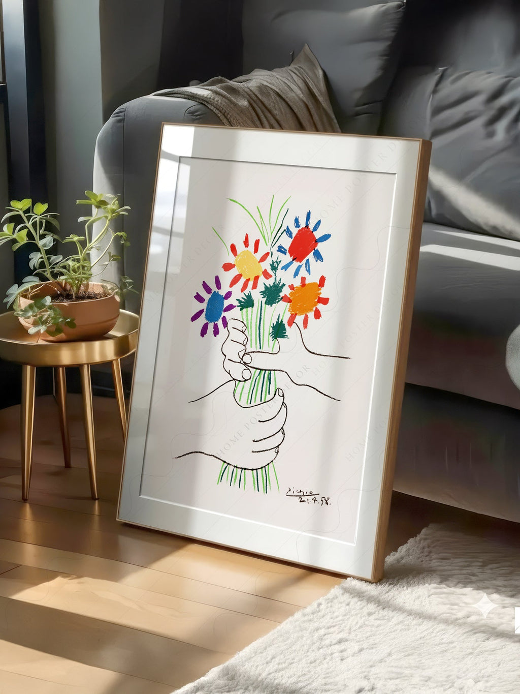 Pablo Picasso The Flowers of Peace 1958 Art Print – Modern Wall Decor
