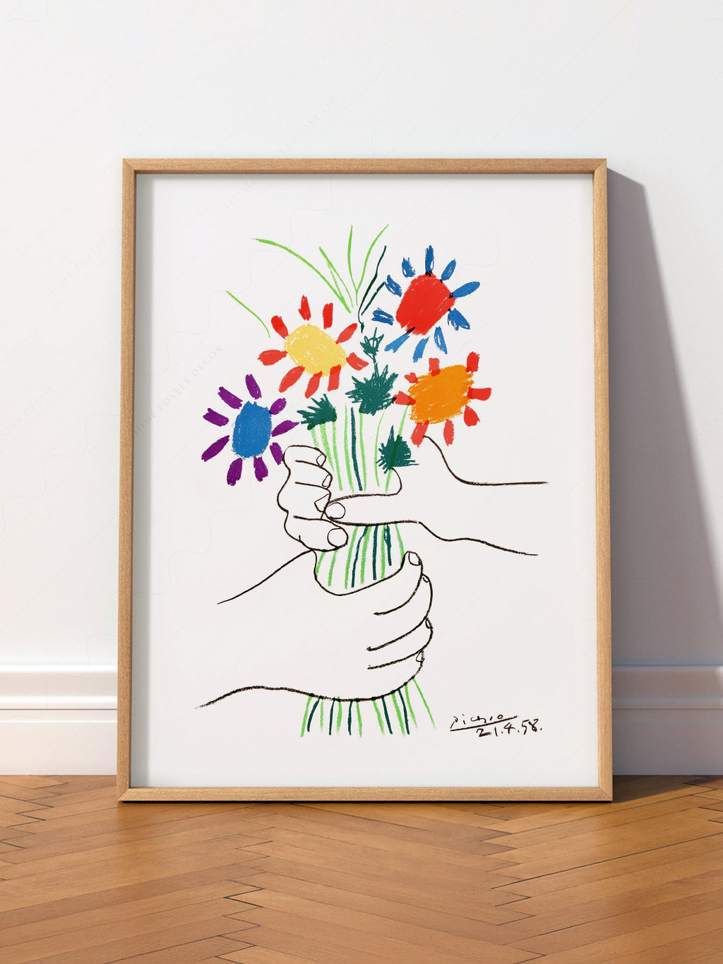 Pablo Picasso The Flowers of Peace 1958 Art Print – Modern Wall Decor