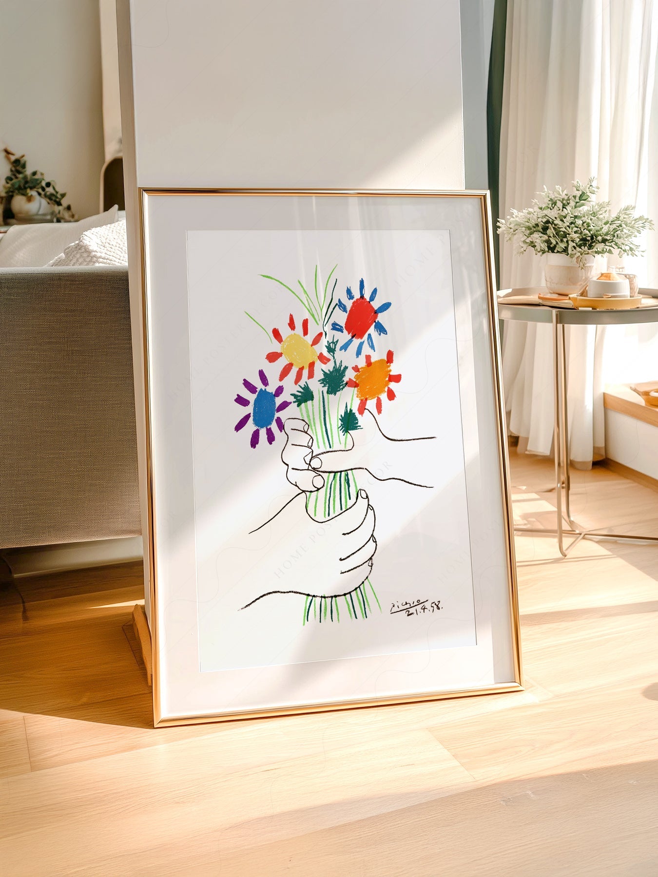 Pablo Picasso The Flowers of Peace 1958 Art Print – Modern Wall Decor