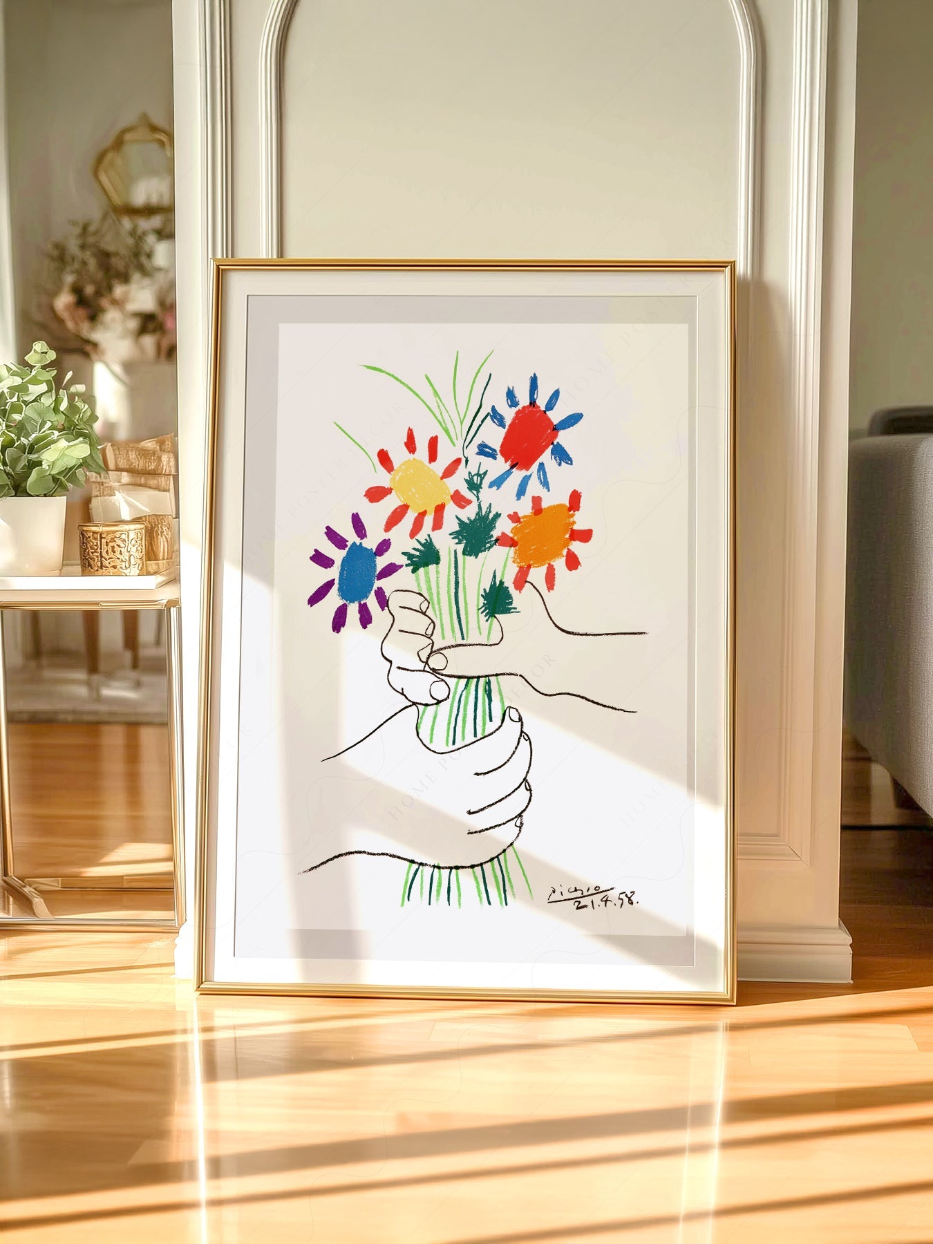 Pablo Picasso The Flowers of Peace 1958 Art Print – Modern Wall Decor