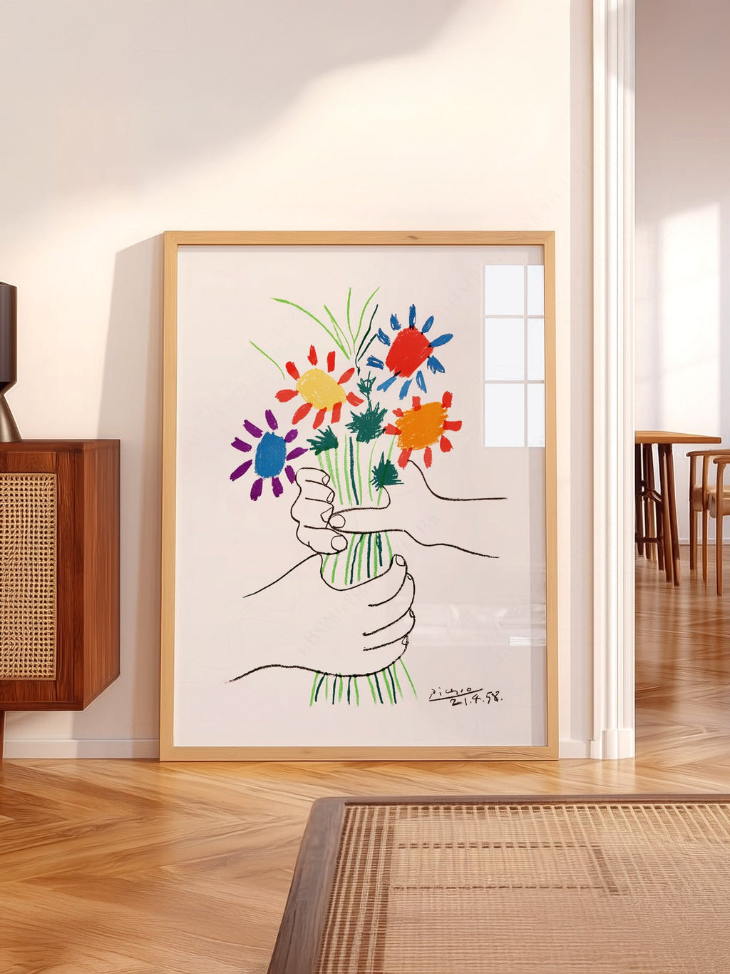 Pablo Picasso The Flowers of Peace 1958 Art Print – Modern Wall Decor