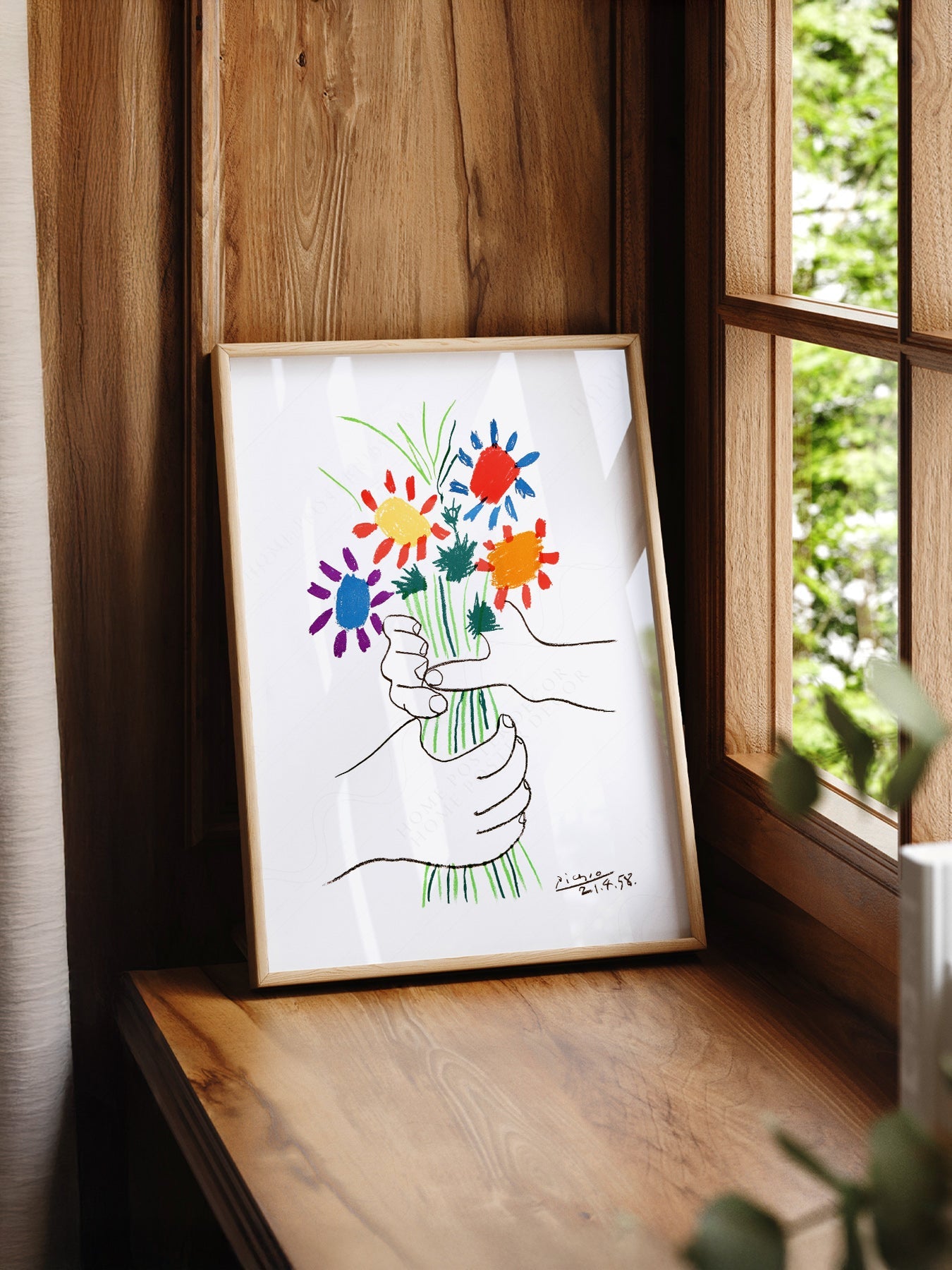 Pablo Picasso The Flowers of Peace 1958 Art Print – Modern Wall Decor