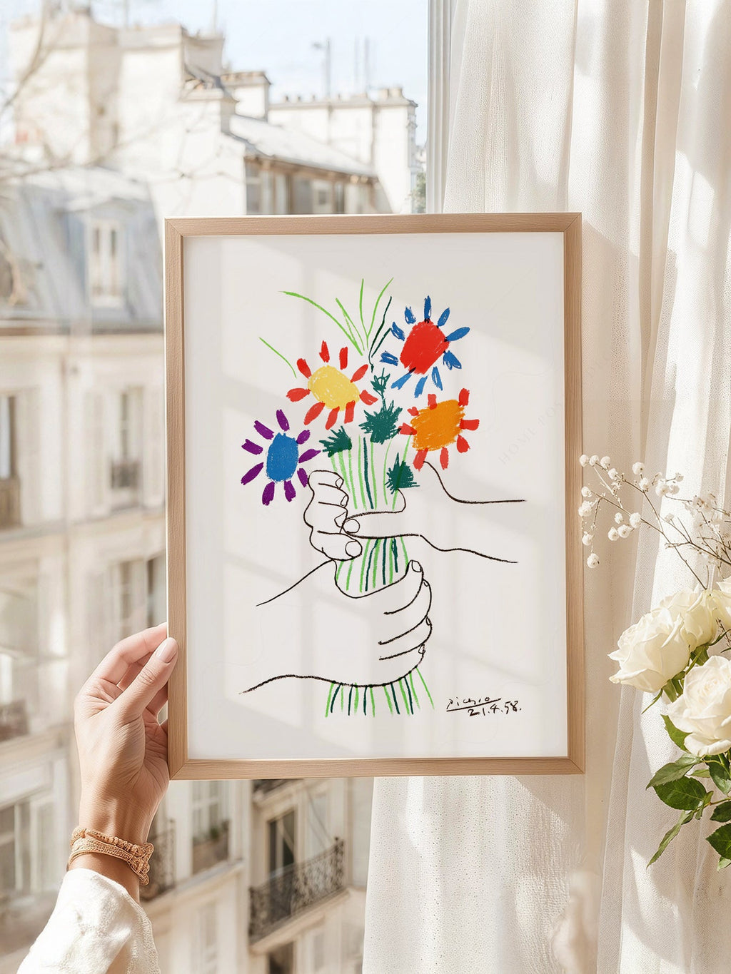 Pablo Picasso The Flowers of Peace 1958 Art Print – Modern Wall Decor