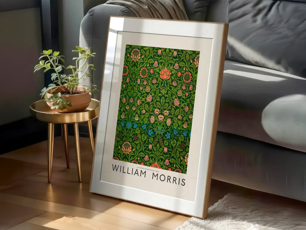 William Morris Violet and Columbine Art Print – Botanical Wall Decor