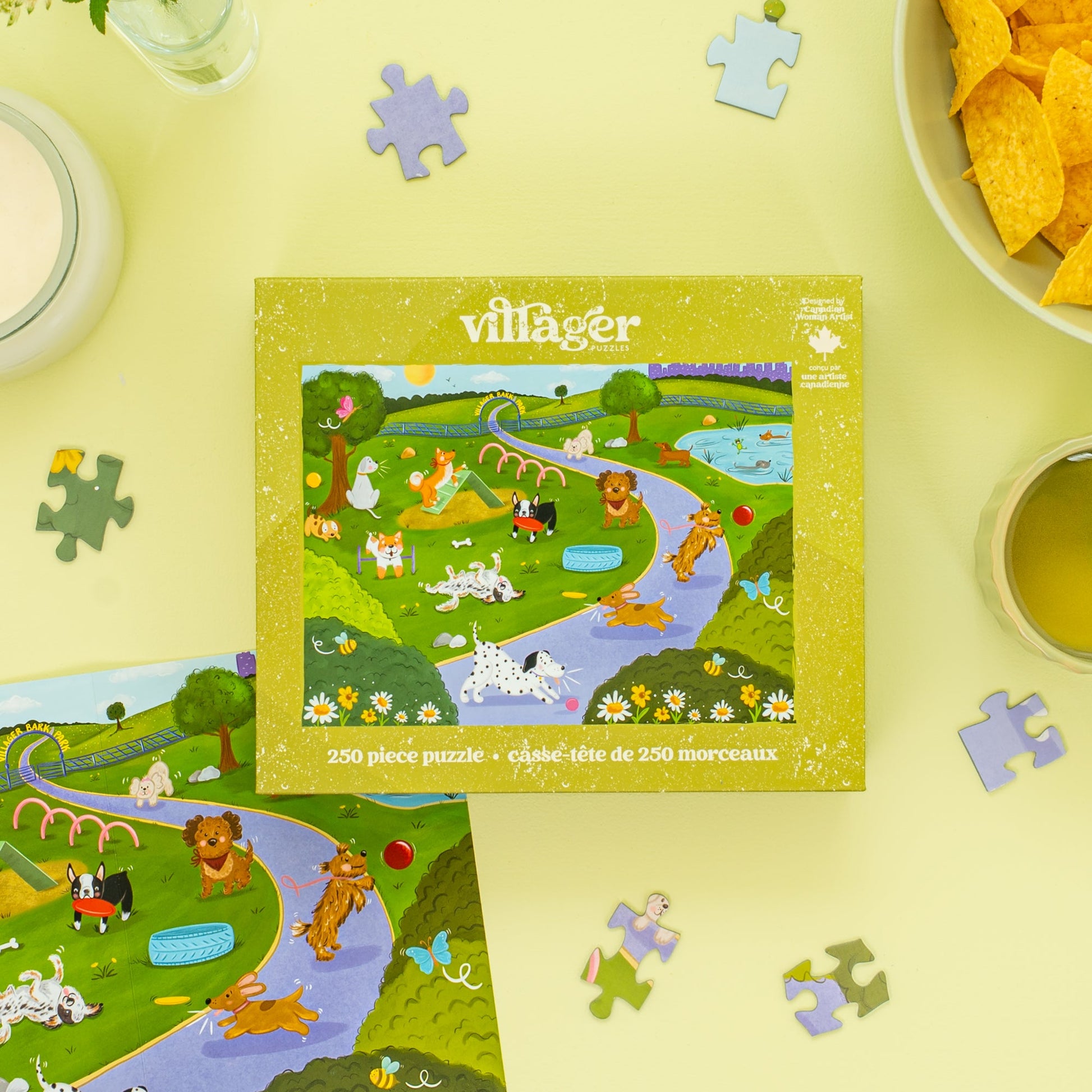 Bark Park | 250 Piece Puzzle | Kids & Adults | Designed in Canada by Denise Foley