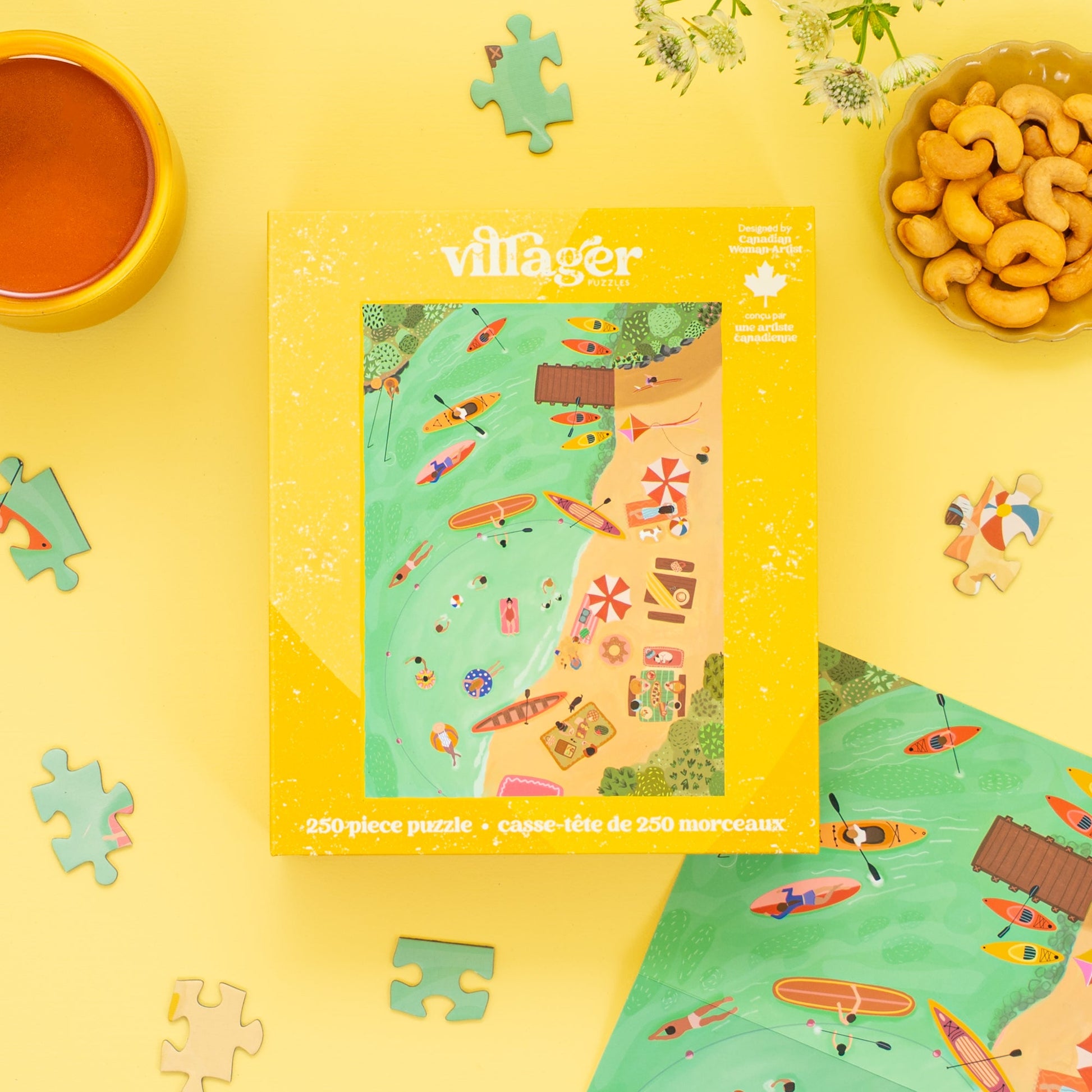 Lake Day | 250 Piece Puzzle | Kids & Adults | Designed in Canada by Nabeela Rumi