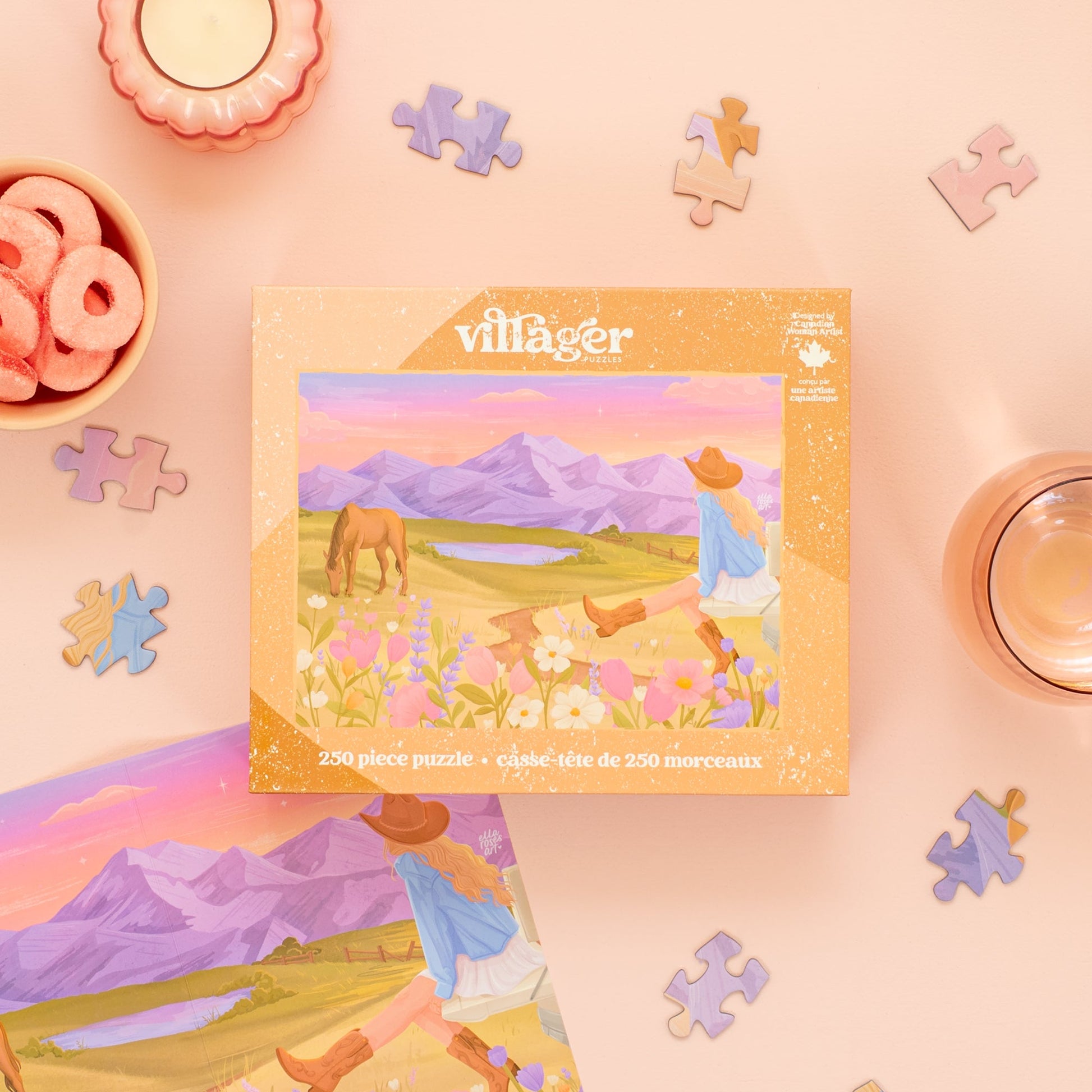 Rockies Meadow | 250 Piece Puzzle | Kids & Adults | Designed in Canada by Ella Madarash