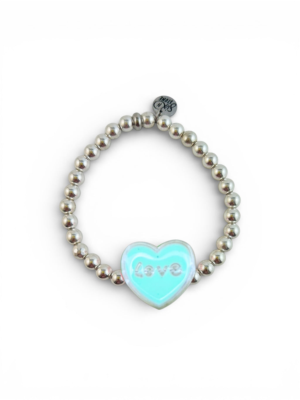 Bracelet à breloques en hématite - Argent