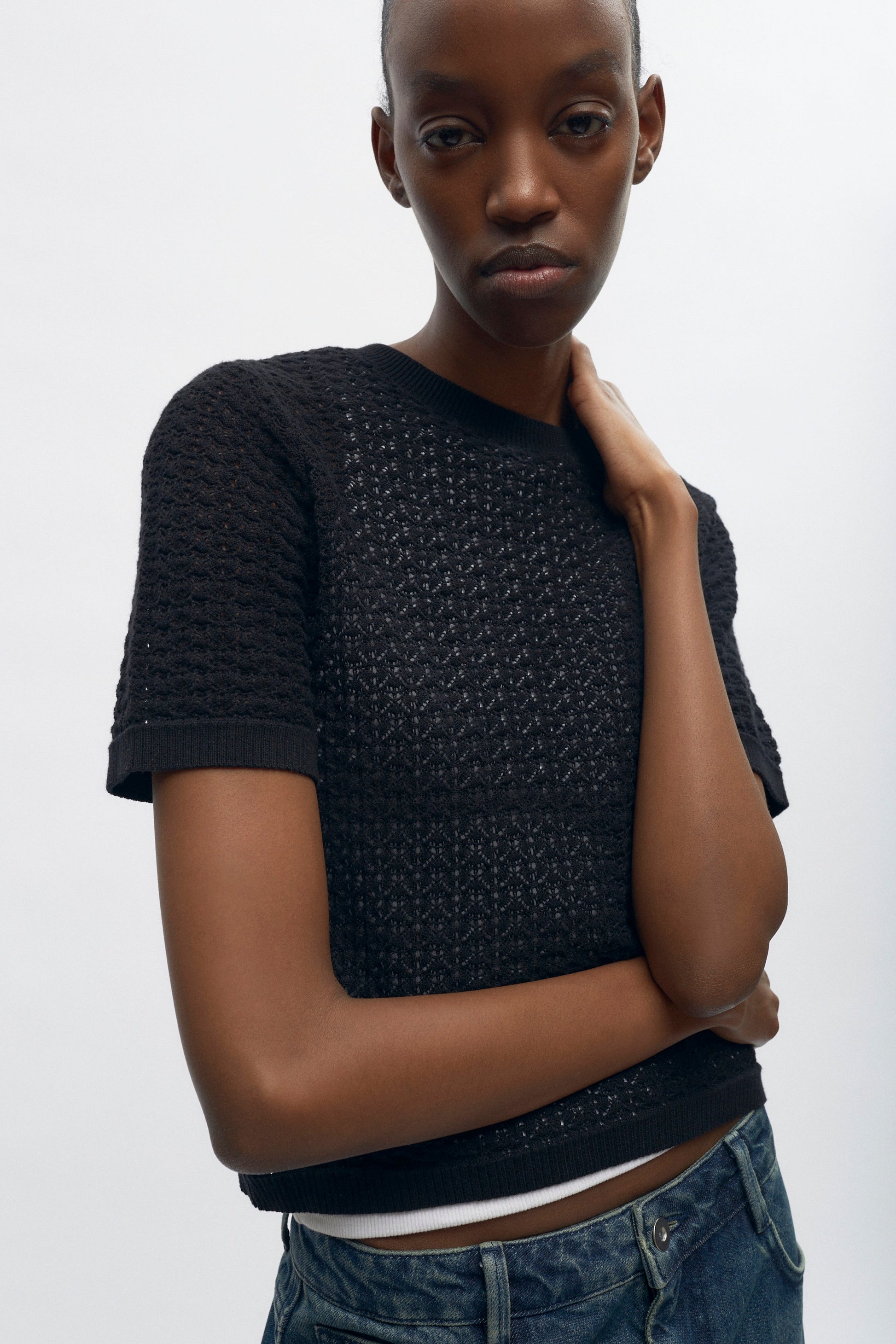 T-shirt à motif lotus pour femme