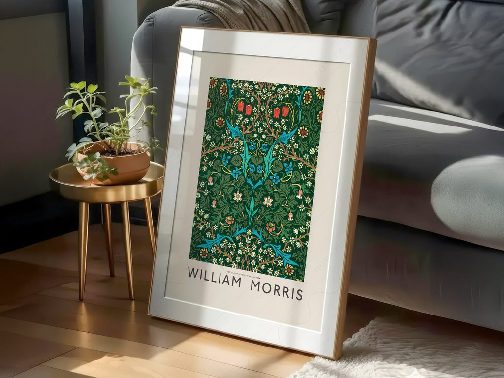 William Morris Blackthorn Art Print – Arts and Crafts Floral Poster