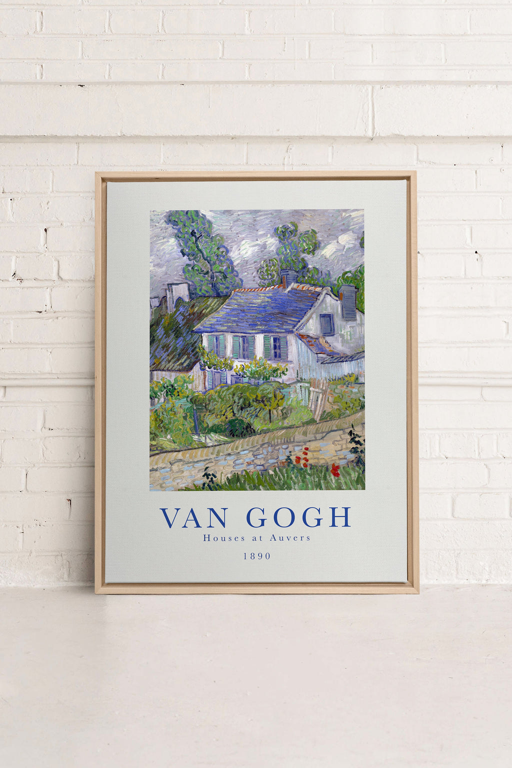 Houses at Auvers, Stretched Canvas Artwork