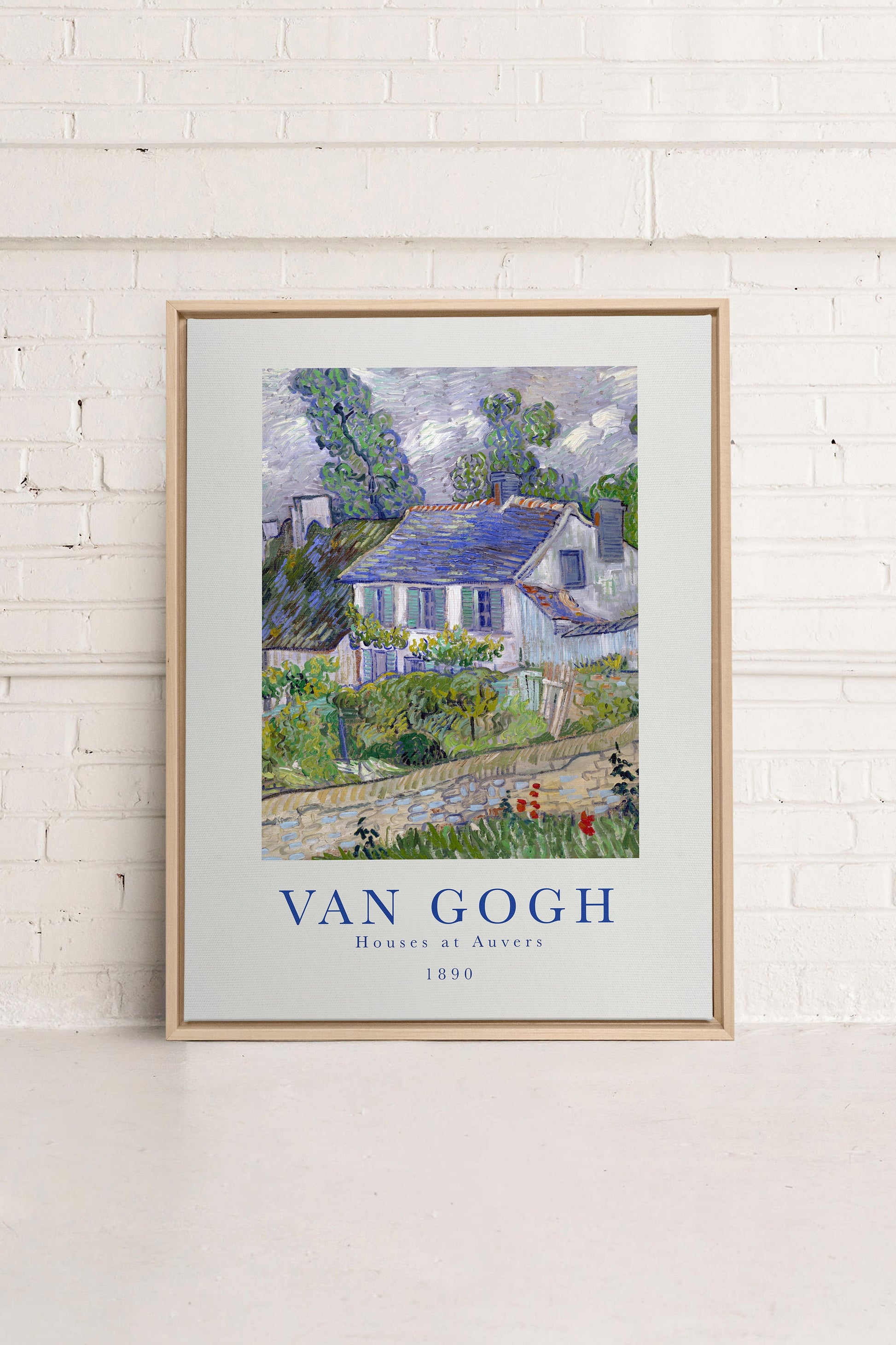 Houses at Auvers, Stretched Canvas Artwork