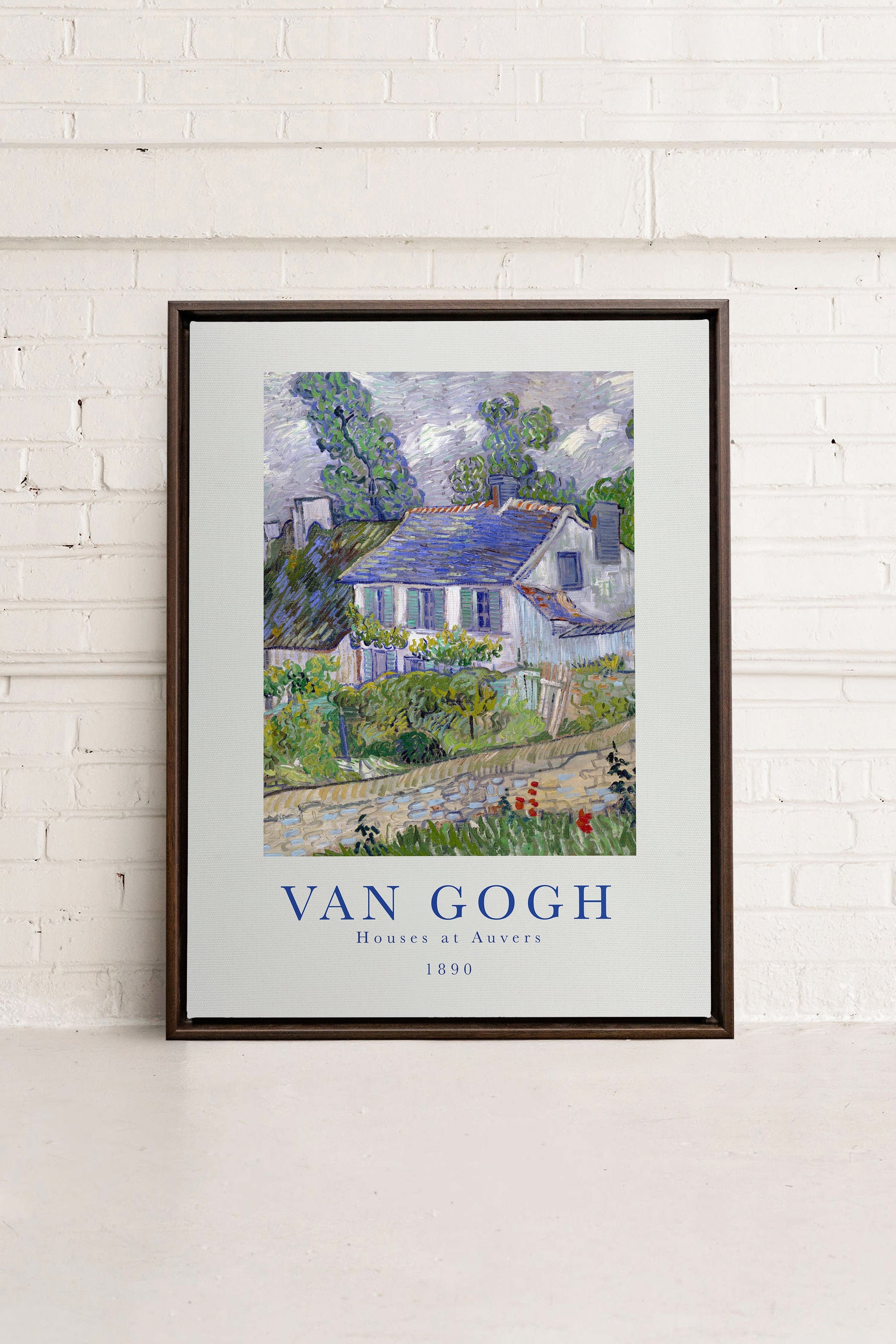 Houses at Auvers, Stretched Canvas Artwork