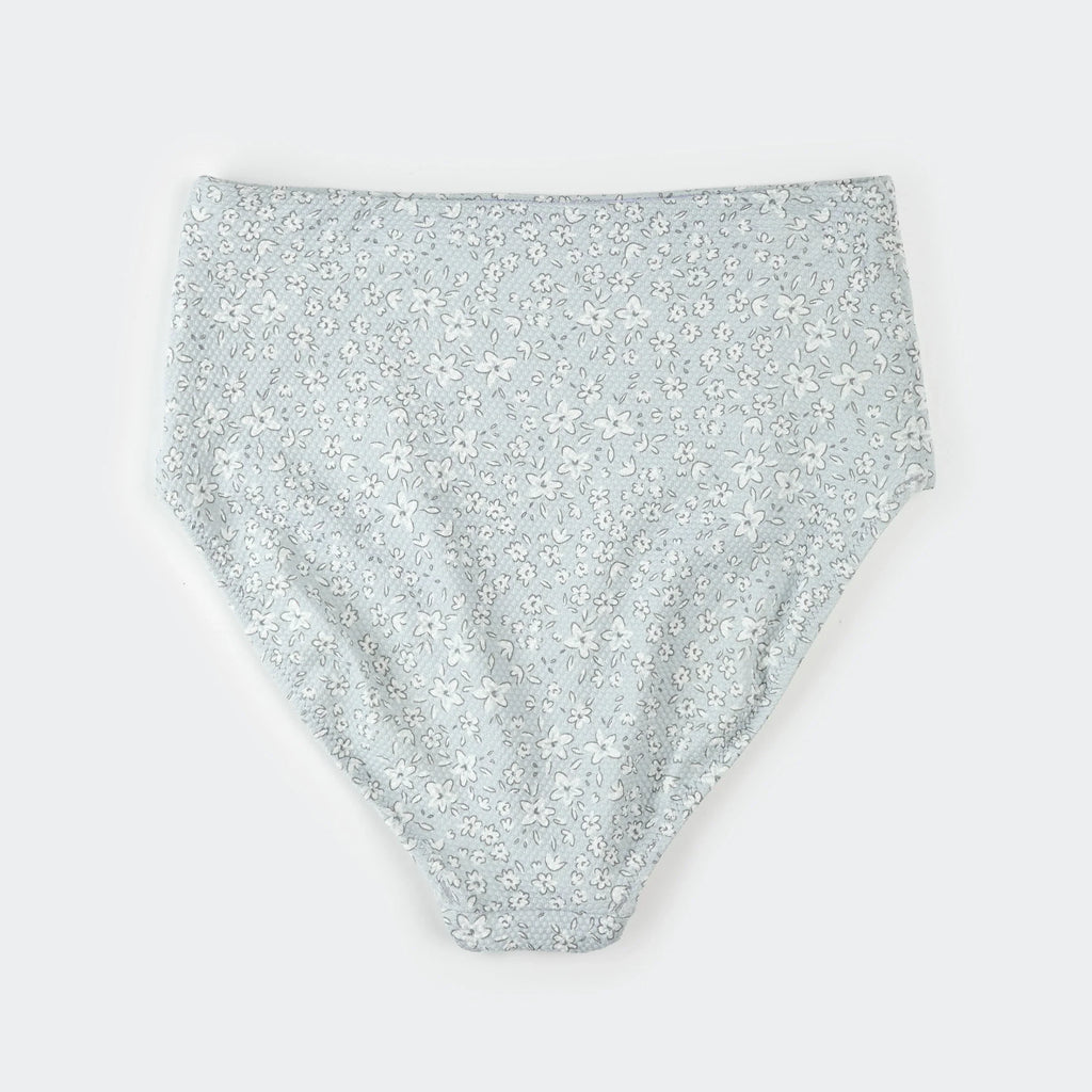 Women's Bikini Set | Vintage Flowers Print on Powder Blue | Petit Lem