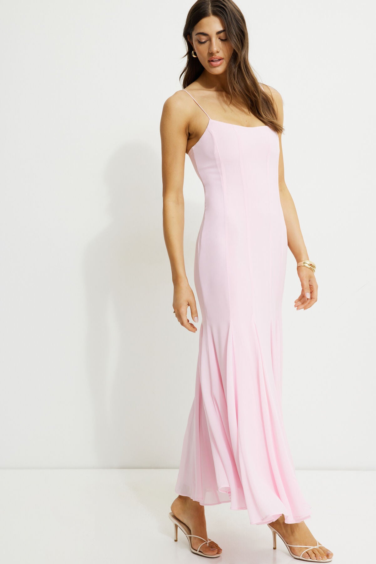 Scoop Neck Mermaid Maxi Dress