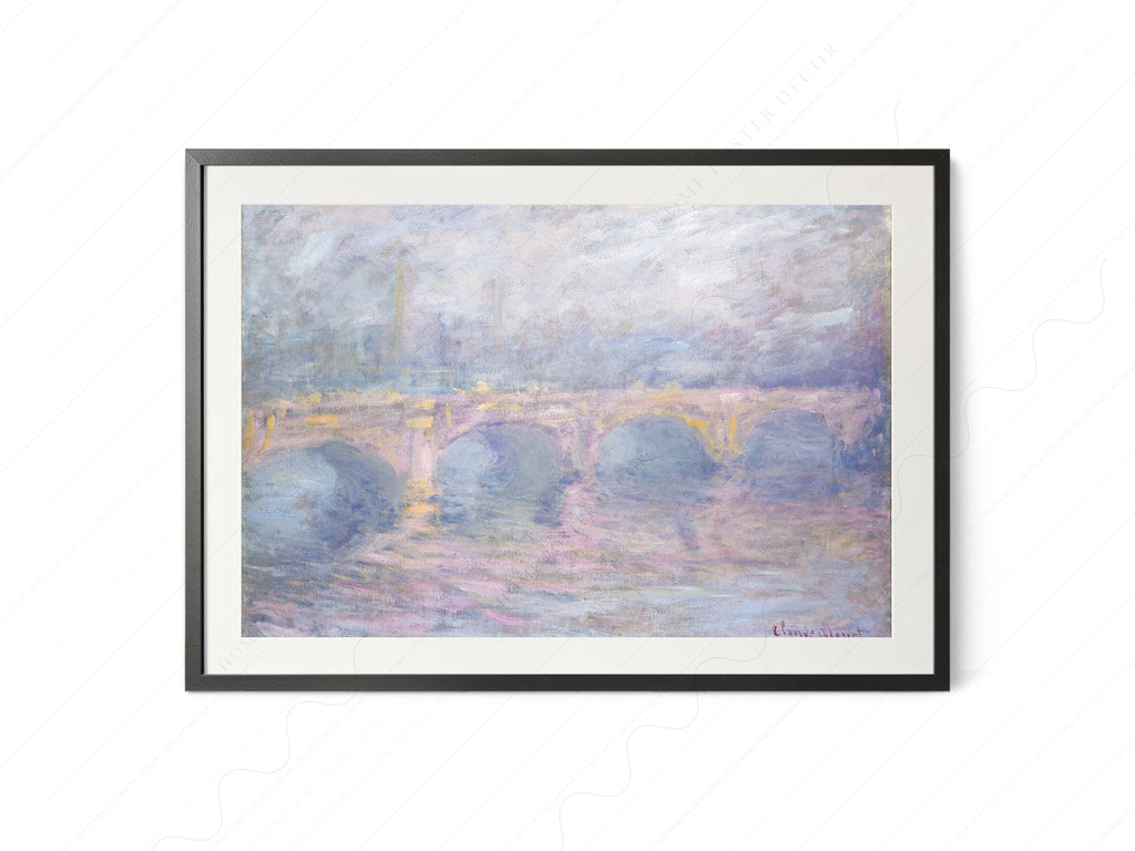 Claude Monet Waterloo Bridge at Sunset - Museum Art Print