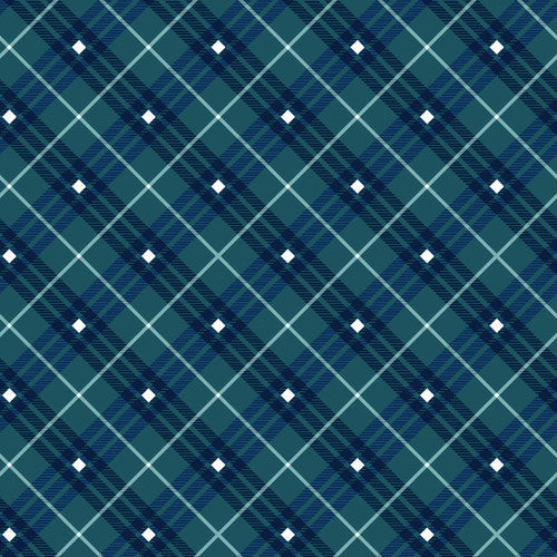 Gnome pour les fêtes de Henry Glass - Plaid bleu marine