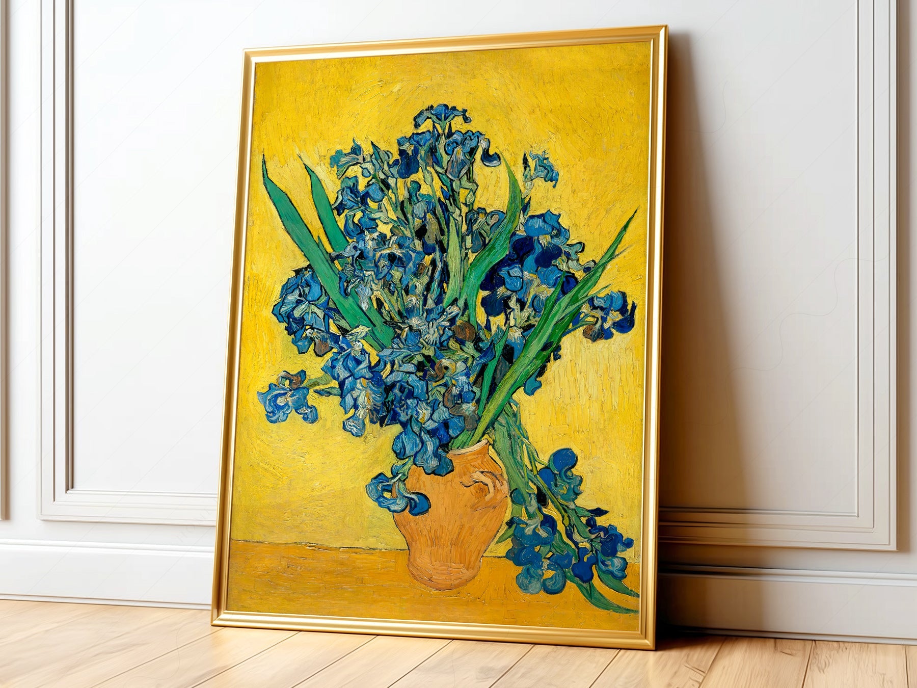 Vincent van Gogh Irises in a Vase Art Print – Famous Painting Wall Decor