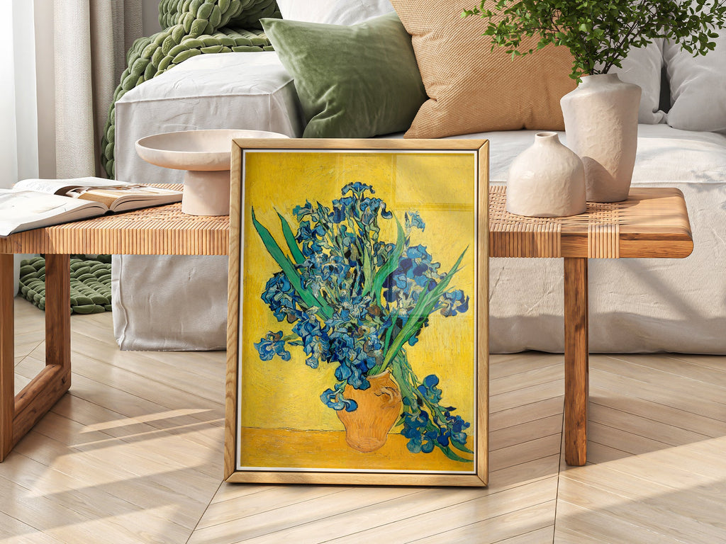 Vincent van Gogh Irises in a Vase Art Print – Famous Painting Wall Decor