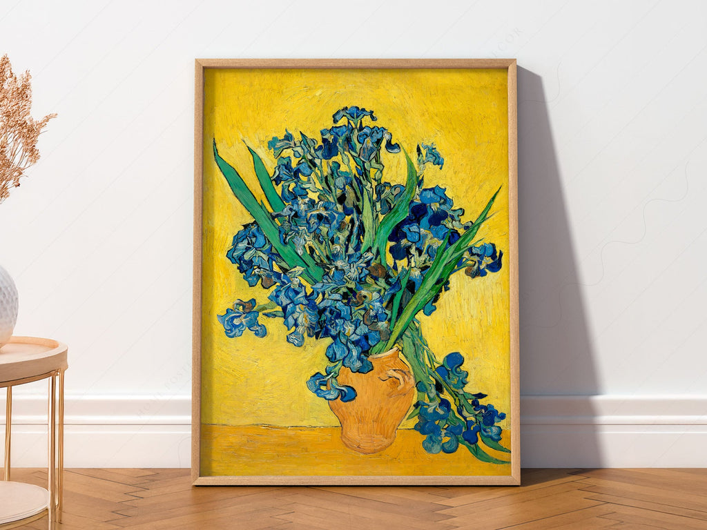 Vincent van Gogh Irises in a Vase Art Print – Famous Painting Wall Decor