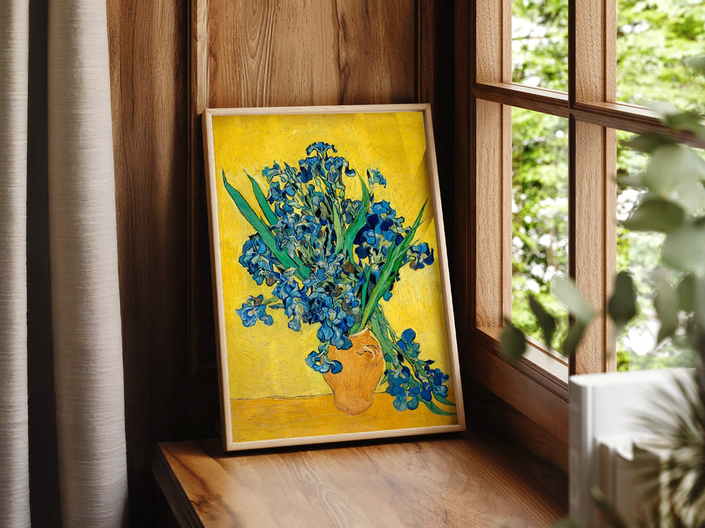Vincent van Gogh Irises in a Vase Art Print – Famous Painting Wall Decor