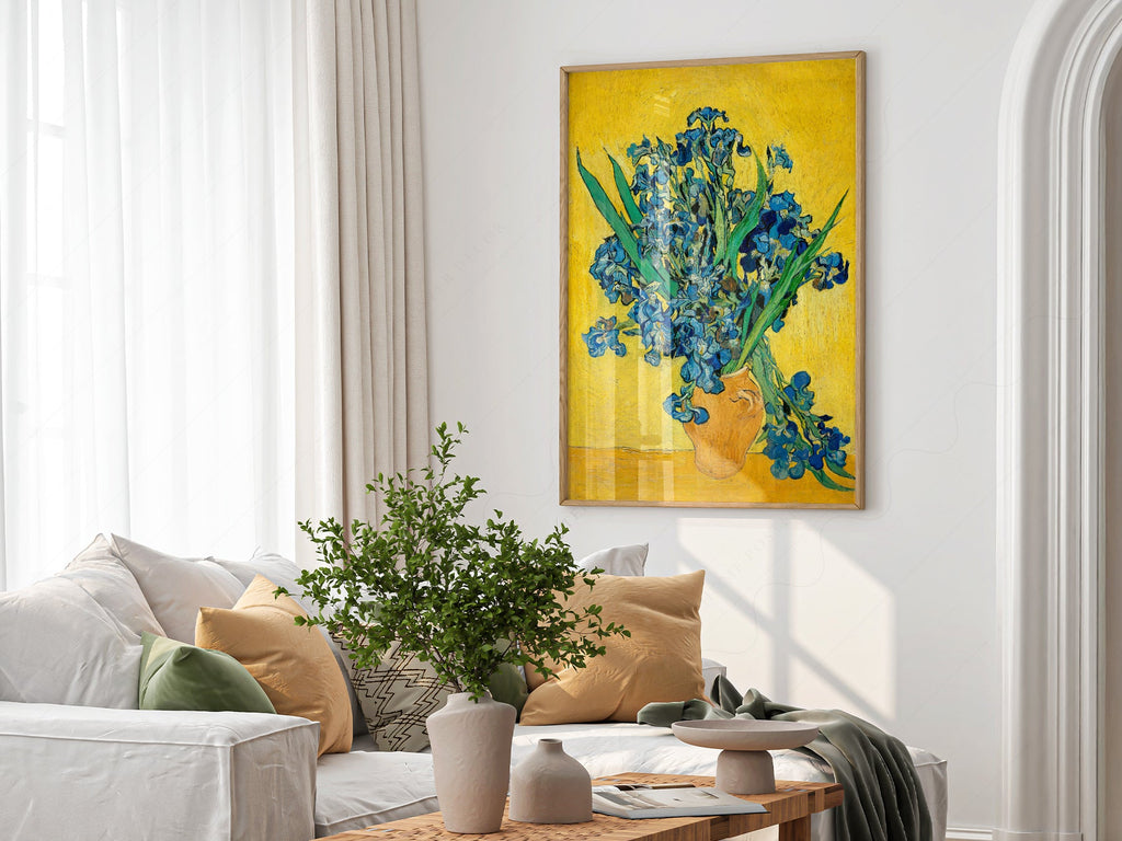 Vincent van Gogh Irises in a Vase Art Print – Famous Painting Wall Decor