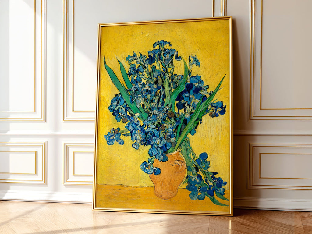 Vincent van Gogh Irises in a Vase Art Print – Famous Painting Wall Decor