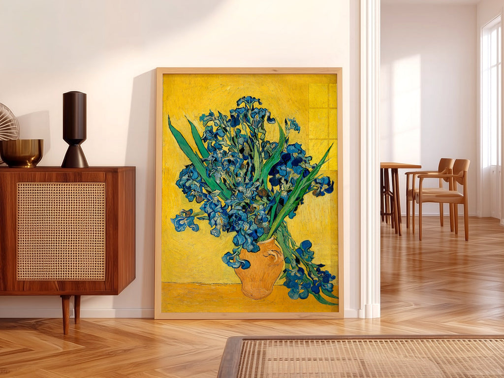 Vincent van Gogh Irises in a Vase Art Print – Famous Painting Wall Decor