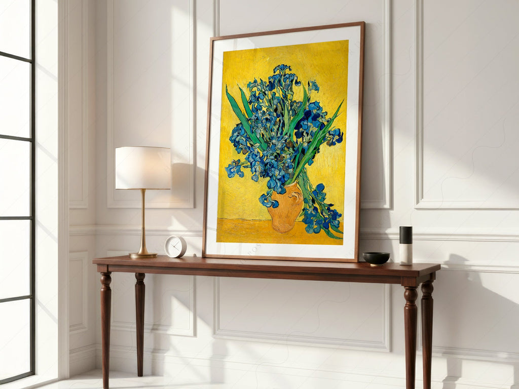 Vincent van Gogh Irises in a Vase Art Print – Famous Painting Wall Decor