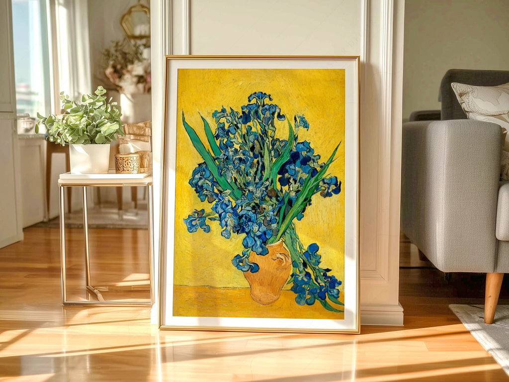 Vincent van Gogh Irises in a Vase Art Print – Famous Painting Wall Decor