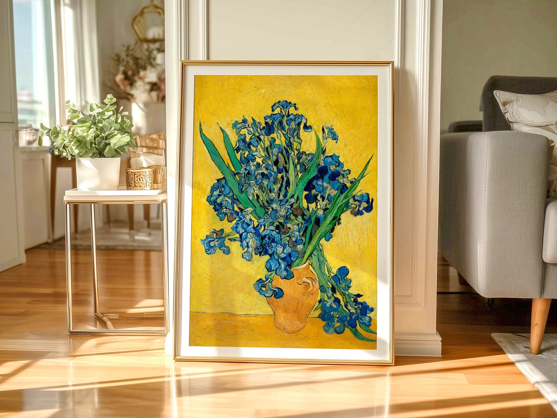 Vincent van Gogh Irises in a Vase Art Print – Famous Painting Wall Decor