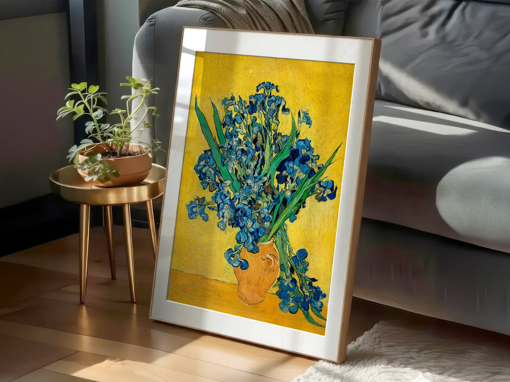 Vincent van Gogh Irises in a Vase Art Print – Famous Painting Wall Decor