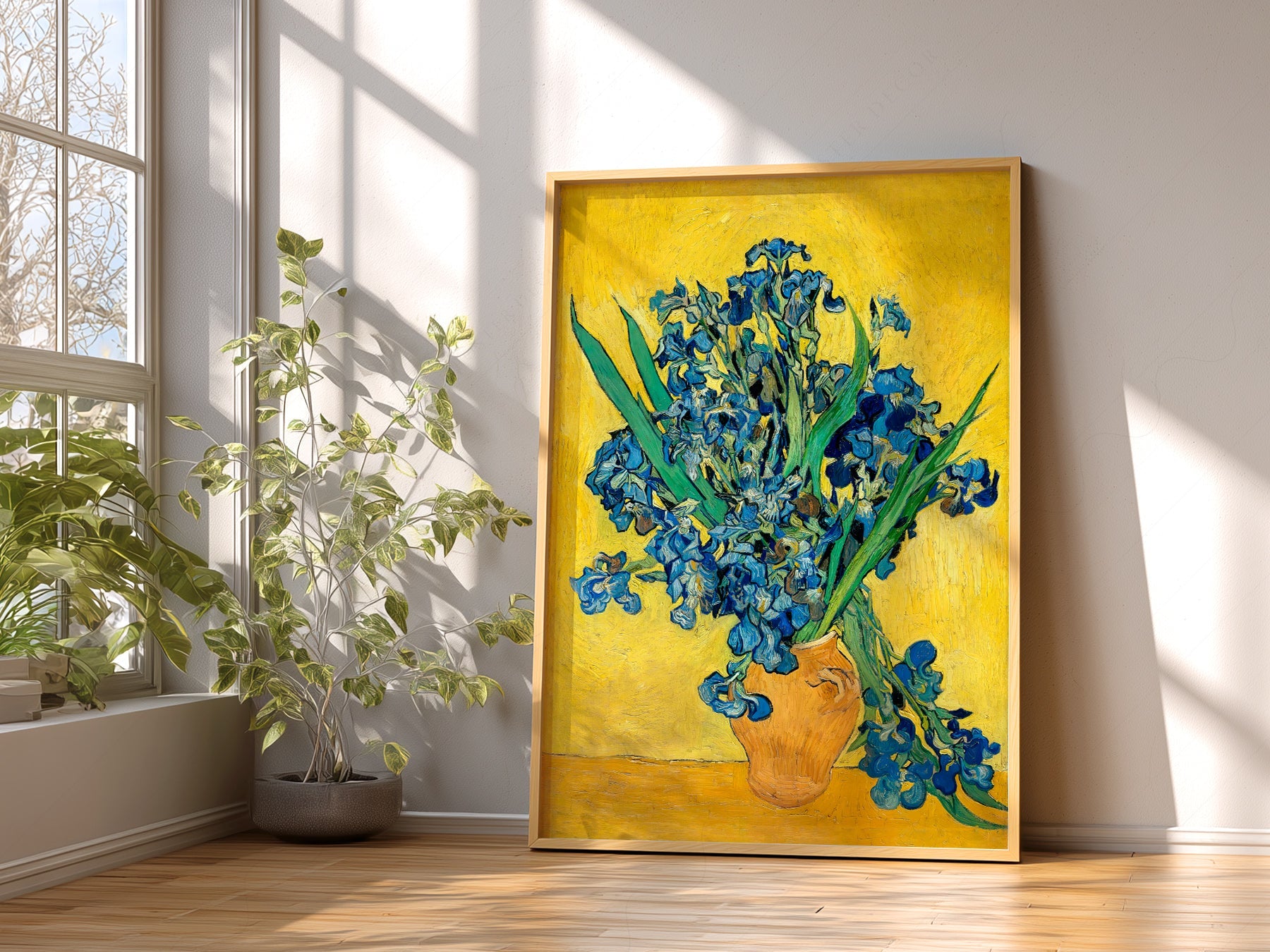 Vincent van Gogh Irises in a Vase Art Print – Famous Painting Wall Decor