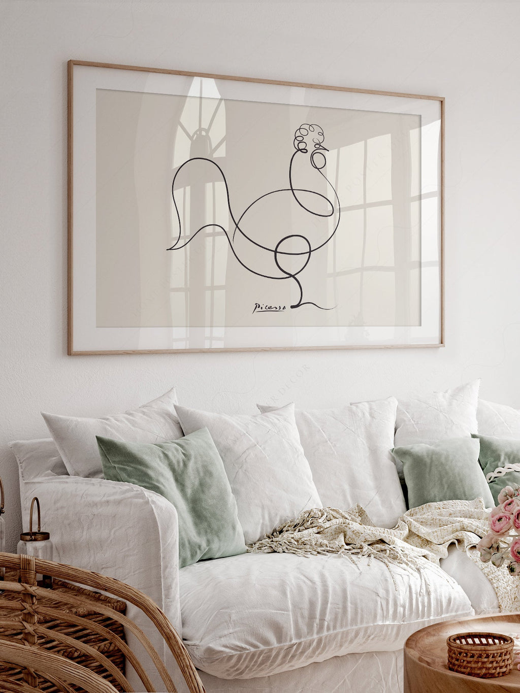 Pablo Picasso Le Coq The Rooster Line Art Print – Minimalist Wall Art