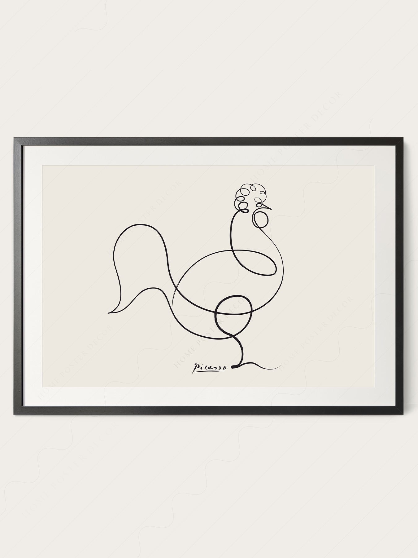 Pablo Picasso Le Coq The Rooster Line Art Print – Minimalist Wall Art