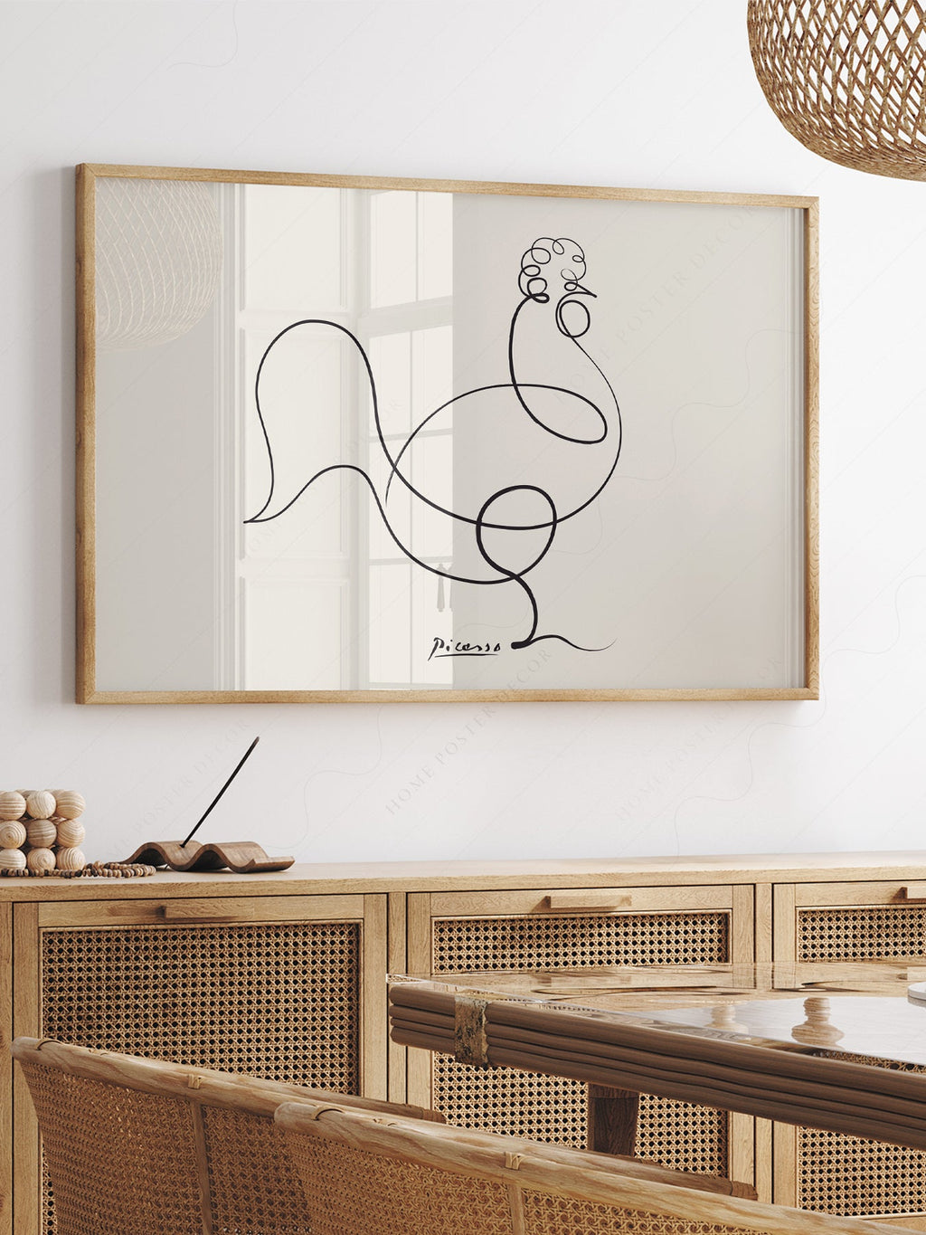 Pablo Picasso Le Coq The Rooster Line Art Print – Minimalist Wall Art