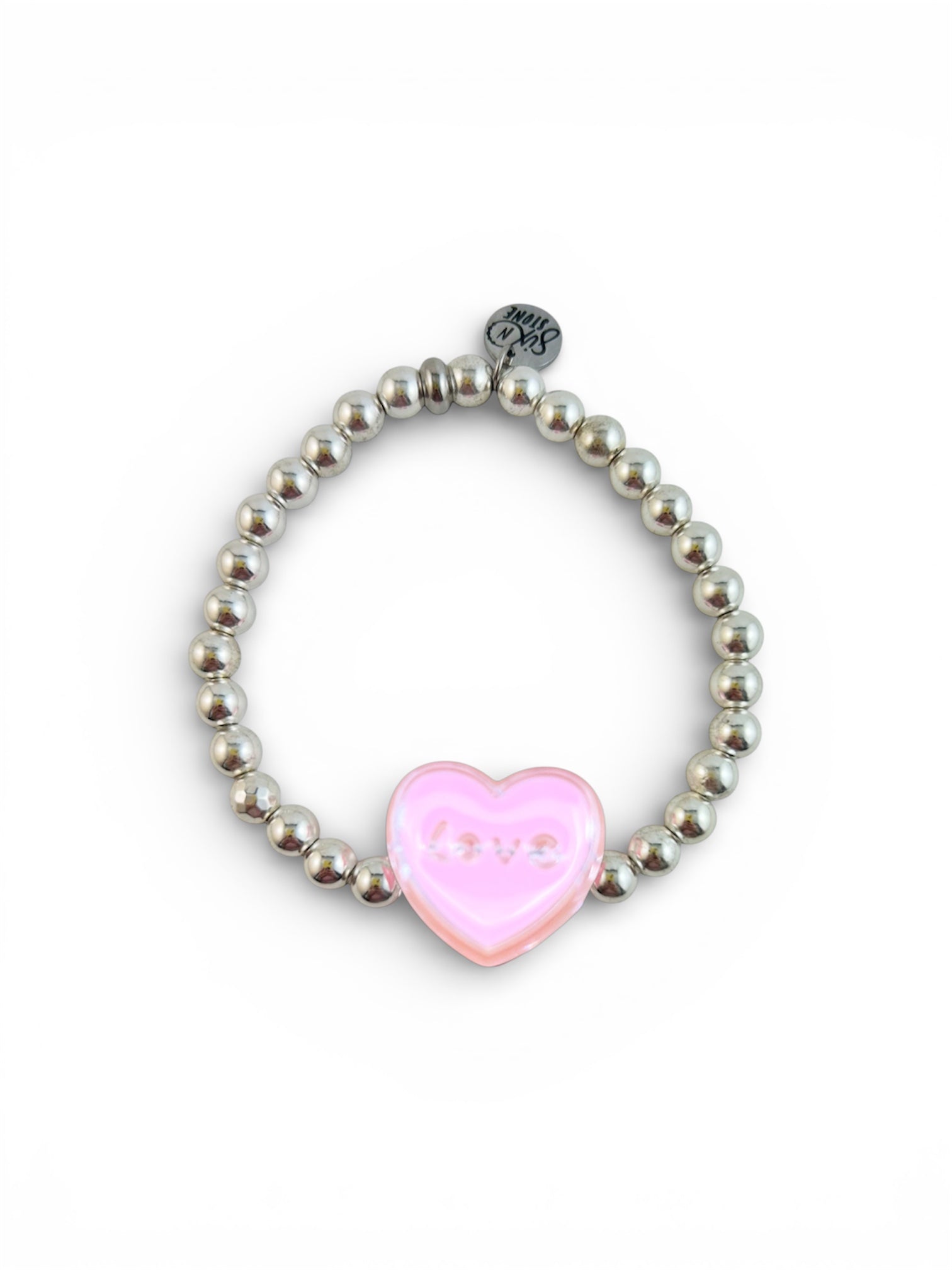 Bracelet à breloques en hématite - Argent