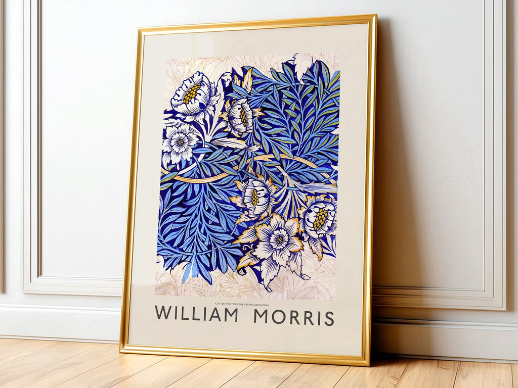 William Morris Tulip and Willow Indigo Print – Arts & Crafts Wall Art