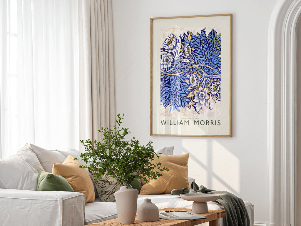 William Morris Tulip and Willow Indigo Print – Arts & Crafts Wall Art