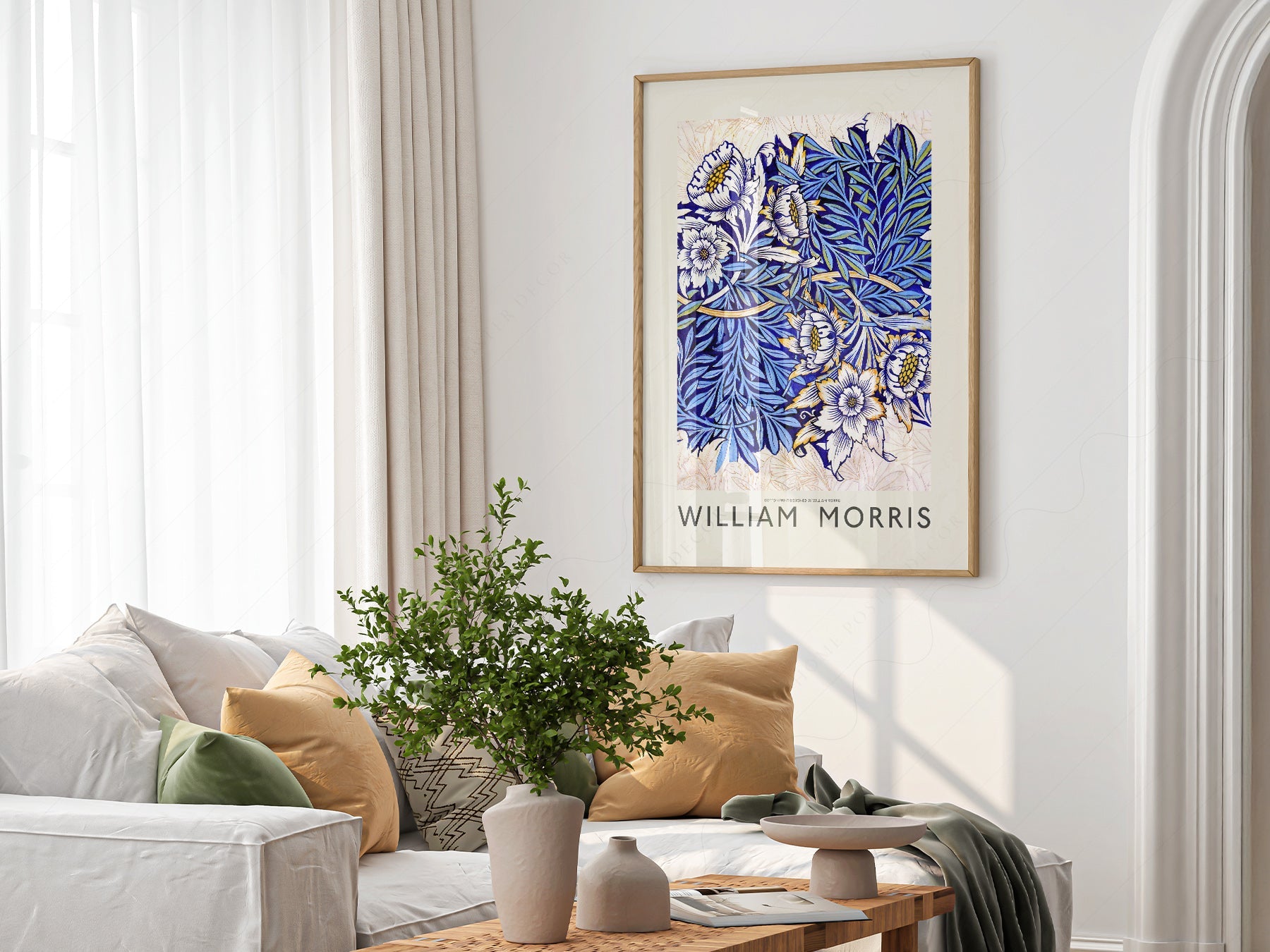 William Morris Tulip and Willow Indigo Print – Arts & Crafts Wall Art