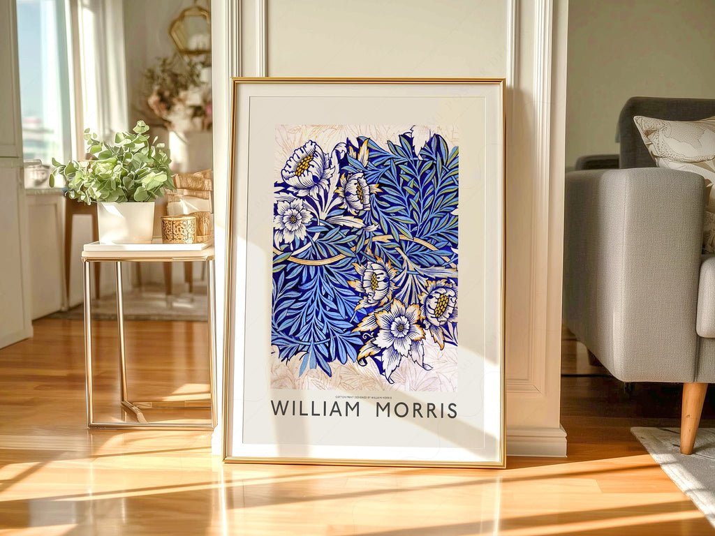 William Morris Tulip and Willow Indigo Print – Arts & Crafts Wall Art