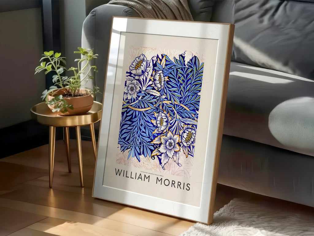 William Morris Tulip and Willow Indigo Print – Arts & Crafts Wall Art