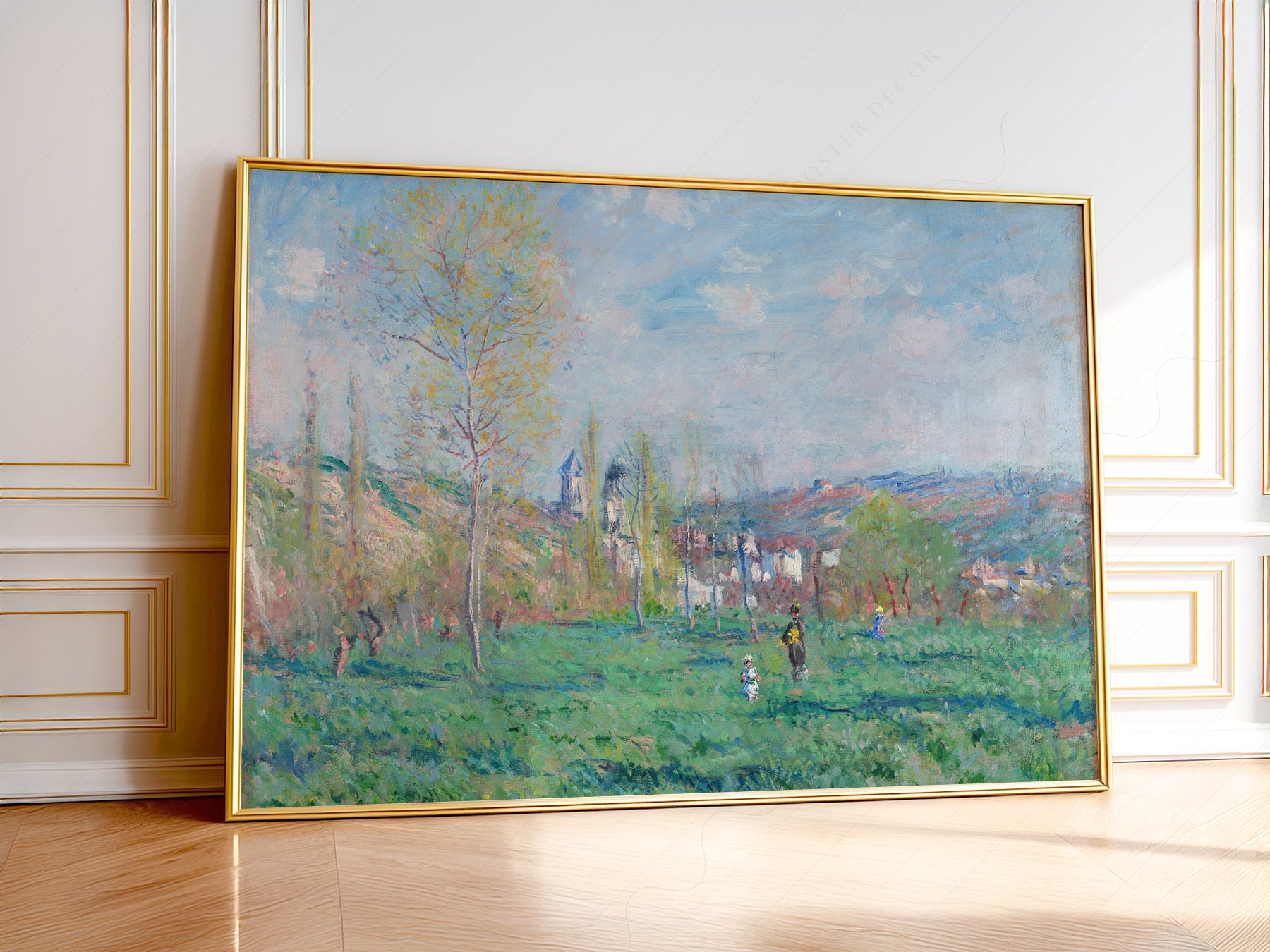 Claude Monet Spring in Vétheuil Art Print – Landscape Wall Art