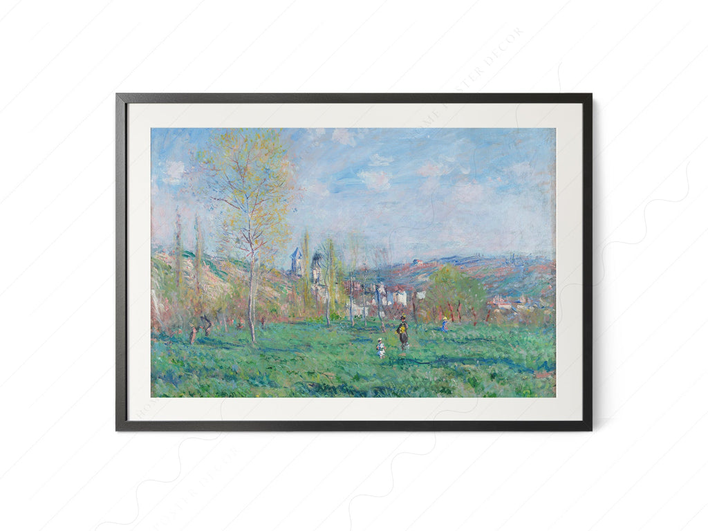 Claude Monet Spring in Vétheuil Art Print – Landscape Wall Art