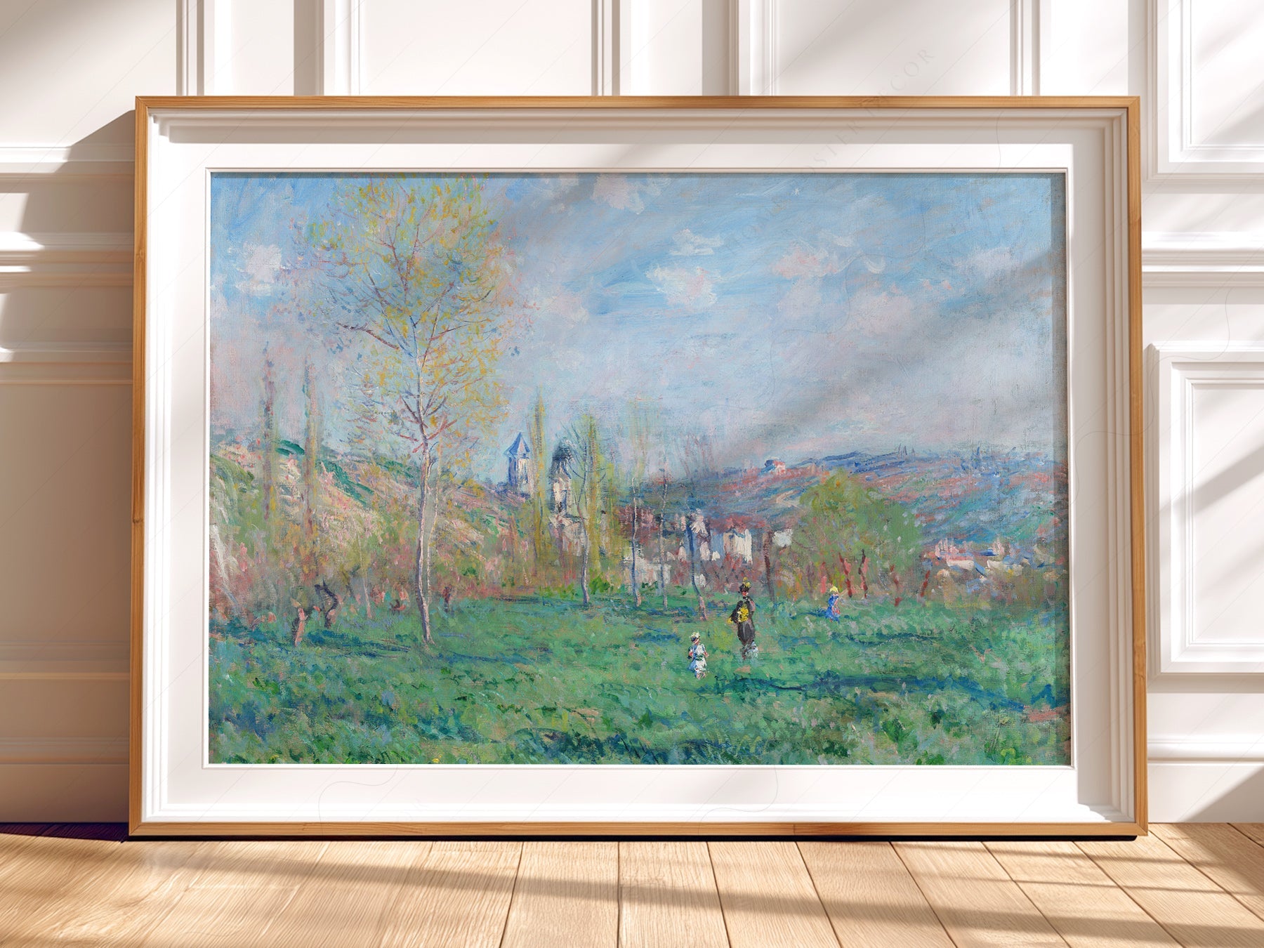 Claude Monet Spring in Vétheuil Art Print – Landscape Wall Art